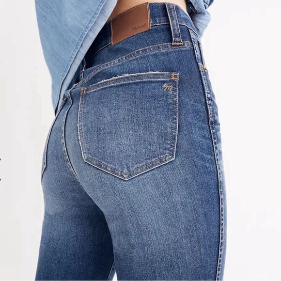 Madewell 10" High Rise Skinny Jeans: Drop Hem Edition Medium Wash, Size 25 NWOT - Picture 2 of 13